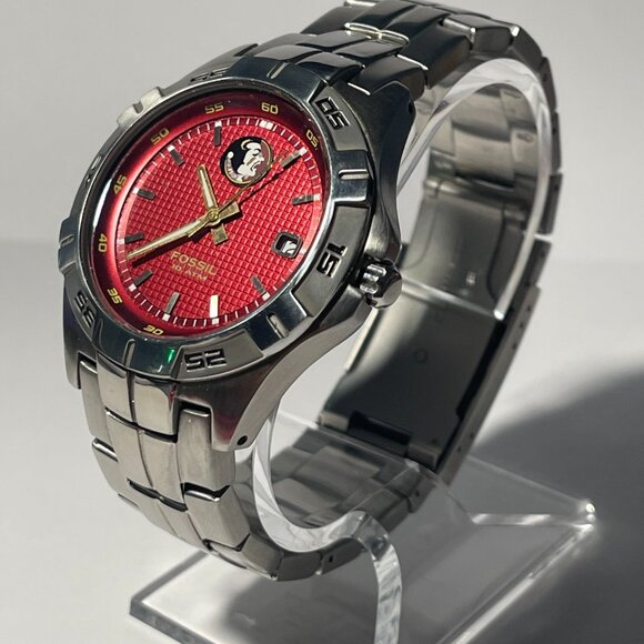 Florida State Seminoles NCAA Stainless-Steel Men's Watch by Fossil NEW (RARE) - Picture 3 of 8